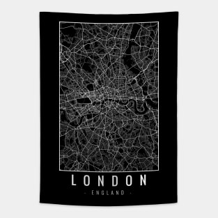 London England Minimalist Map Tapestry