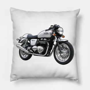 Thruxton 900 Cafe Racer Illustration Pillow