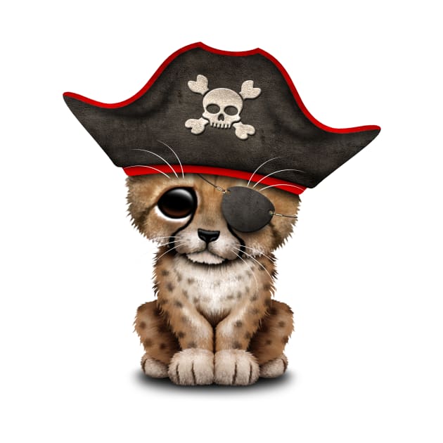 Cute Baby Cheetah Cub Pirate by jeffbartels