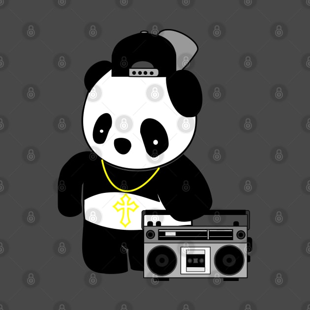 Snapback Panda with Radio by D1rtysArt