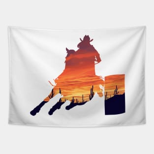 Barrel Rider 1: Desert Sunset Tapestry