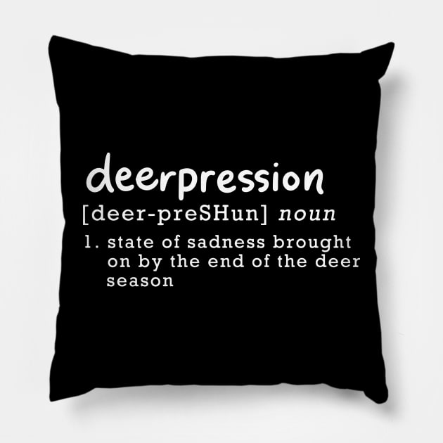 Deer Hunting Deerpression Pillow by TheBestHumorApparel