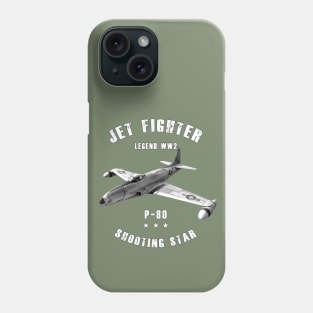 Lockheed P-80 Shooting Star Military Jet Fighter Plane WW2 Phone Case