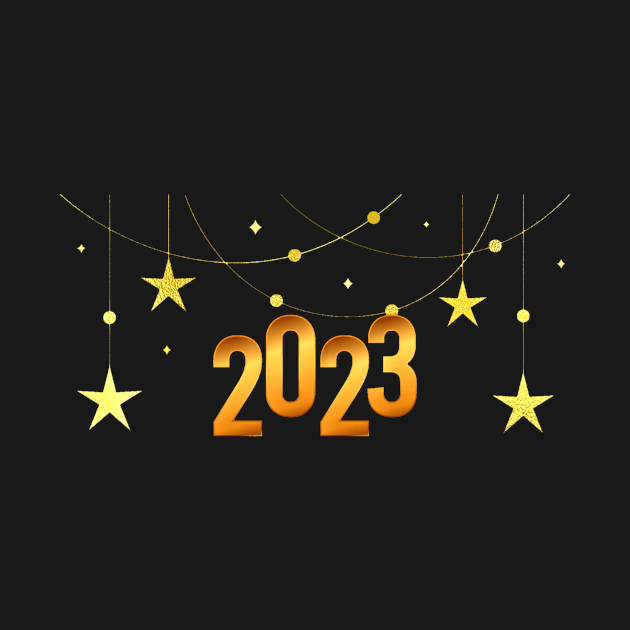 2023 Golden Stars - Happy New Year by Trendy-Now