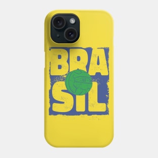 Vintage Brasil Futbol // Retro Brazil Soccer Phone Case