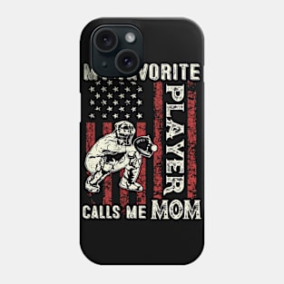 My Favorite Player Calls Me Mom US Flag Baseball Mom Gifts Mothers Day Phone Case