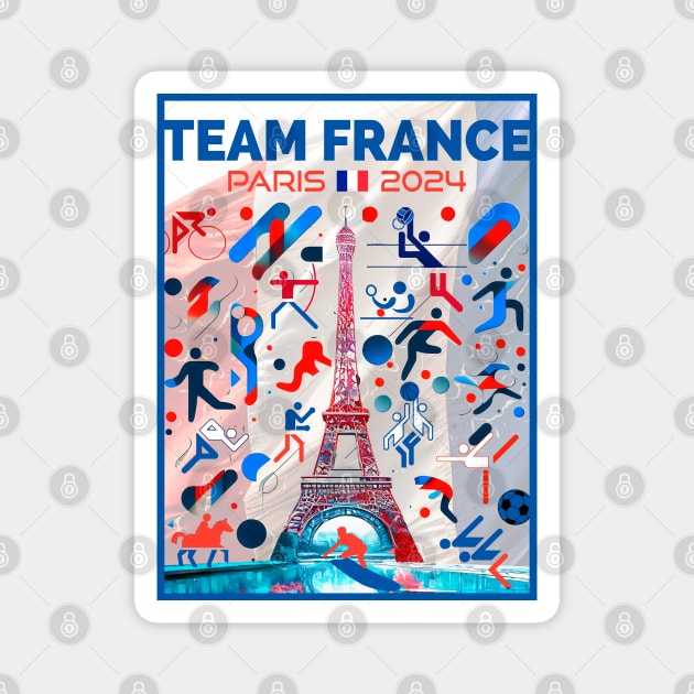 Team France - 2024 Magnet by Dec69 Studio