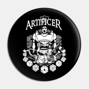 RPG Class Series: Artificer - White Text Pin