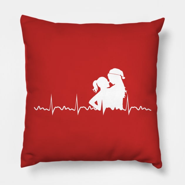 WayHaught Earpmas HeartBeat - Wynonna Earp Christmas Pillow by viking_elf