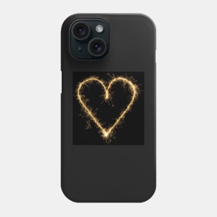 Heart shape made of sparkles Phone Case