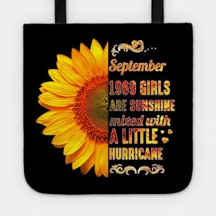 September Girls 1969 Shirt 50th Birthday Sunflower Tote