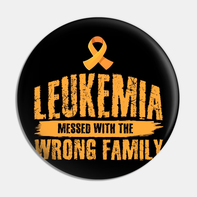 Cancer Orange Ribbon Leukemia gift Pin by Toeffishirts