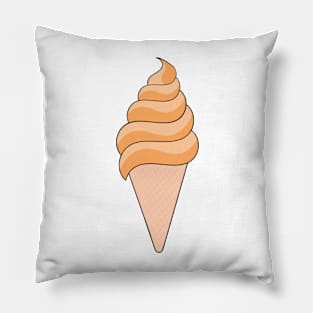 Orange ice cream with cone Pillow