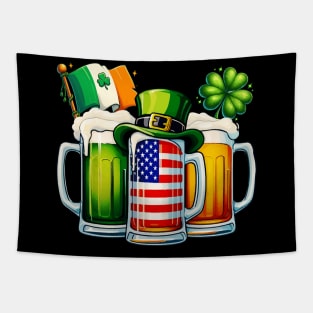 Irish drinking team Irish Beer Ireland Flag St Patricks Day Tapestry