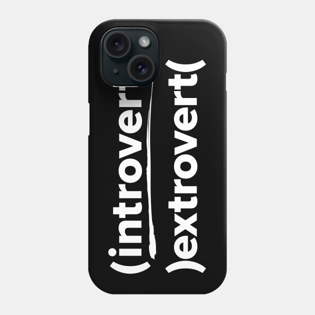 Funny introvert extrovert graphic Phone Case by Spindriftdesigns