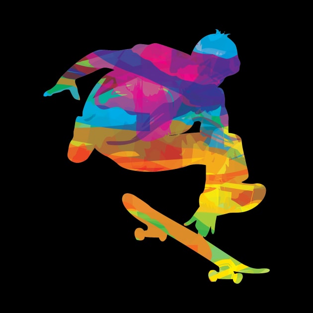 Psychedelic Skateboard by Oolong