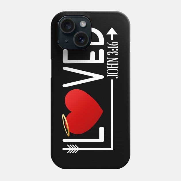 Inspirational Loved Bible Verse Valentine's Day Quote Phone Case by Jasmine Anderson