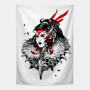 Ink Barbarian Maiden Tapestry