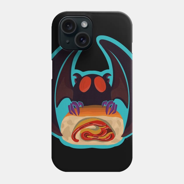 Mothman Pepperoni Roll WV Art Phone Case by Get Hopped Apparel