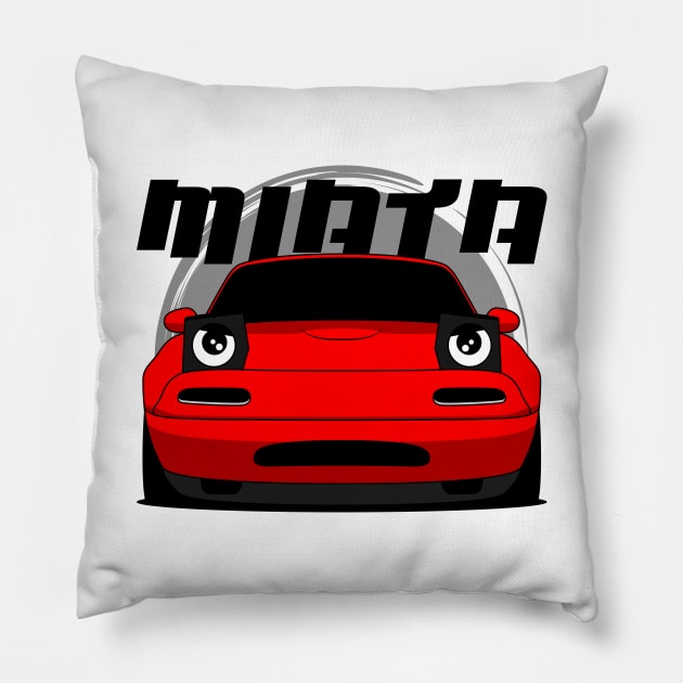 Angry miata Pillow by GoldenTuners