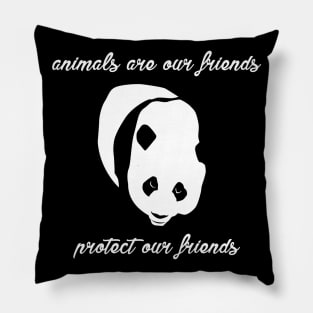 protect our friends - panda Pillow