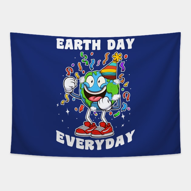 Earth Day Everyday Party Tapestry by TheMaskedTooner