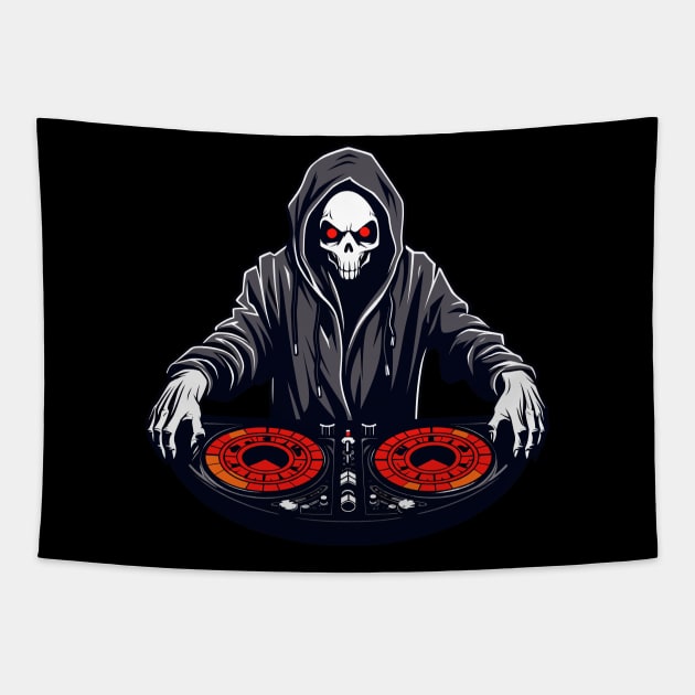 Red Dj Grim Reaper Tapestry by pako-valor