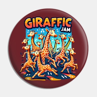 Funny animal - Giraffic Jam Pin