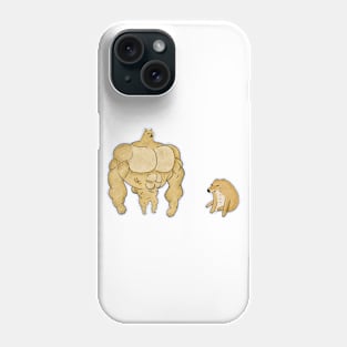 Swole Buff Doge VS Cheems Dank Meme Phone Case