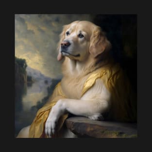 Pawsitively Renaissance, golden retriver T-Shirt