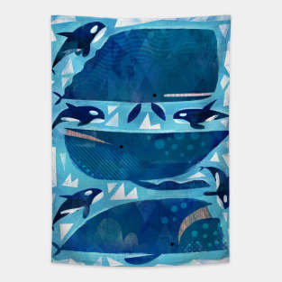 Orca Whales 2 Tapestry