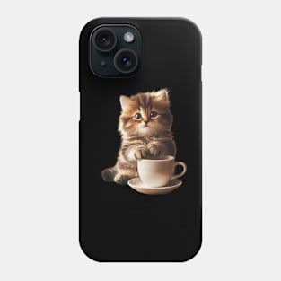 Purr-fect Brews: Where Cats and Coffee Converge Phone Case