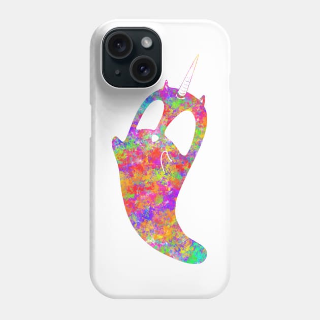 splatter unicorn cat ghost Phone Case by Surplusweird