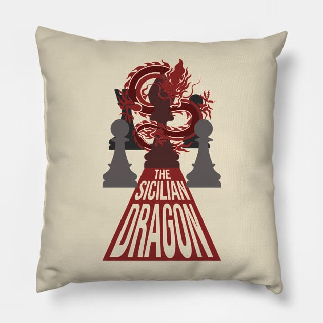 the sicilian dragon Pillow by k4k7uz