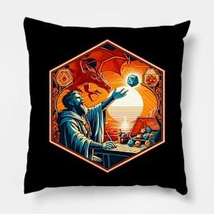 Dragon's Gambit: Retro Dungeon Master's Rol Pillow