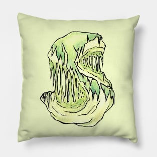 Dramabite Zombie S Letter Initial Typography Text Character Statement Pillow