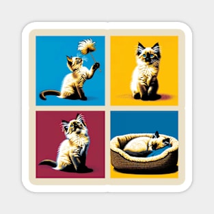 Balinese Pop Art - Cute Kitties Magnet