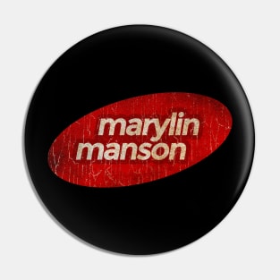 Marylin Manson - simple red elips vintage Pin