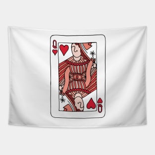 Queen of Hearts Card Tapestry