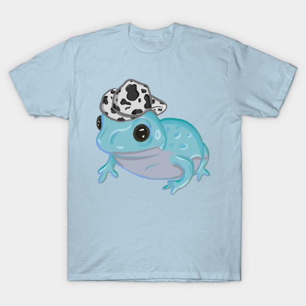 Disover Blue Frog Wearing Cowboy Hat - Frog Lover - T-Shirt