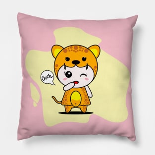 Cute Leopard Character Pillow