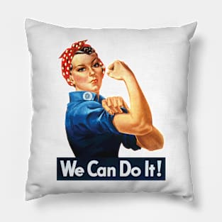 VINTAGE WE CAN DO IT Pop Art Pillow