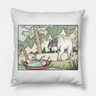 Romulus and Remus and the wolf Pillow