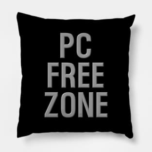 PC Free Zone black Pillow