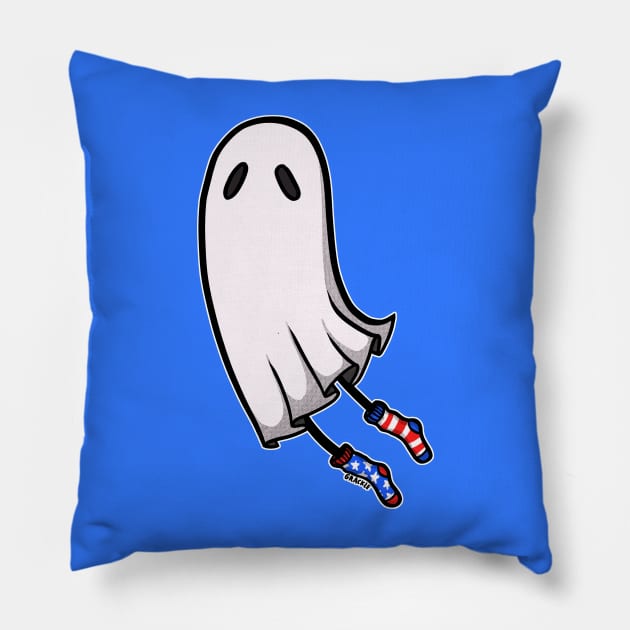 4th of July Socks Ghost Pillow by Jan Grackle