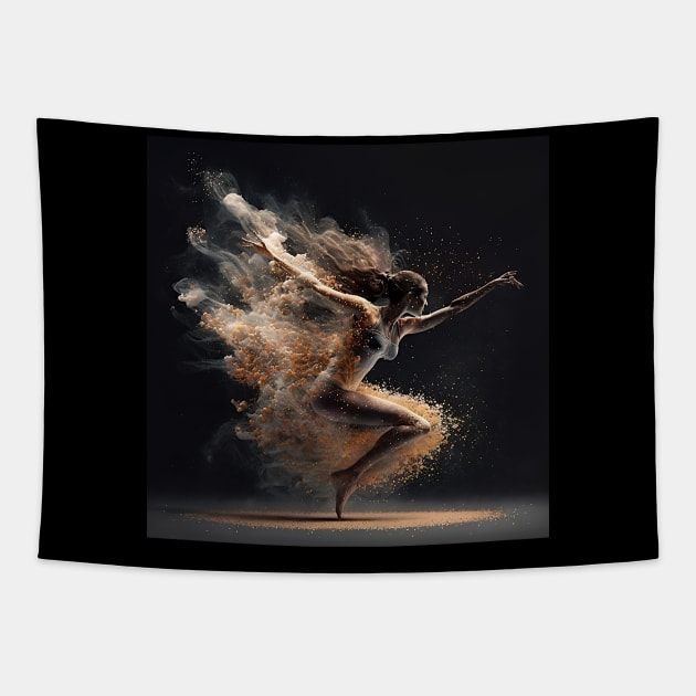 Dancing Woman Three Tapestry by www.TheAiCollective.art