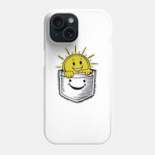 Sunny Pocket Smile - Cheerful Daylight Denim Tee Phone Case