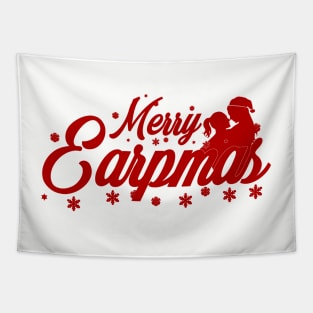 Merry Earpmas - WayHaught Christmas Red Tapestry