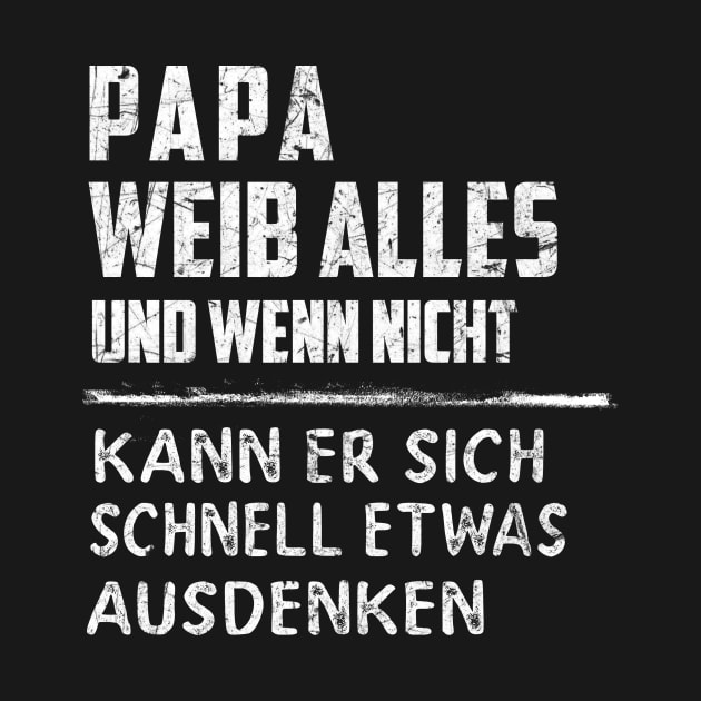 PAPA WEIB ALLES UND WENN NICHT KANN ER SICH SCHNELL ETWAS AUSDENKEN by BonnyNowak