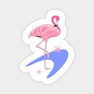 Flamingo MCM Retro Shapes Midcentury Modern Magnet